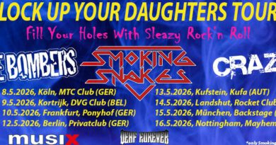 SMOKING SNAKES, Suicide Bombers & Crazy69 LIVE on Stage! Sperrt eure Töchter ein – der Sunset Strip kommt in die Stadt!