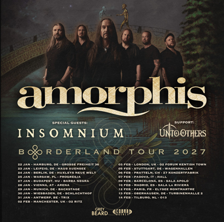 AMORPHIS haben die Borderland Tour 2027 angekündigt