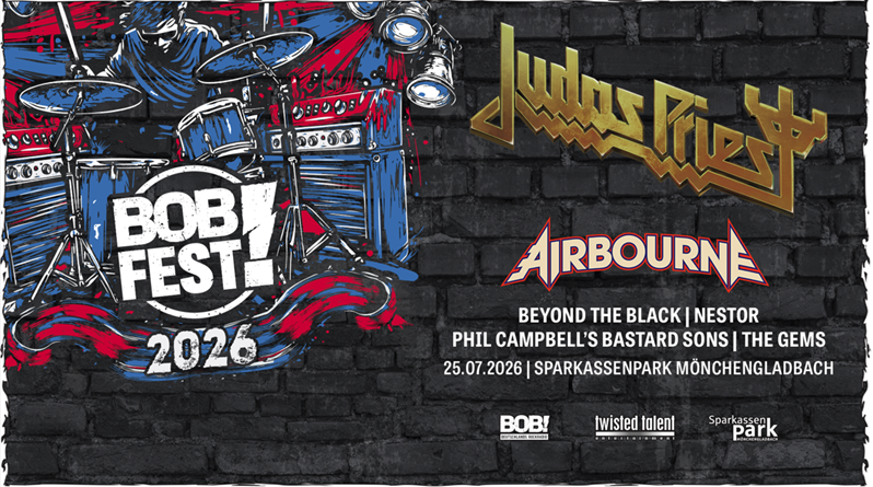 RADIO BOB! lädt zur dritten Ausgabe vom BOBfest! U.a. mit dabei sind Judas Priest und Airbourne